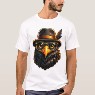 Hipsterkorp med hatt och glasögon t shirt
