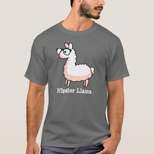 HipsterLlama T Shirt (Framsida)