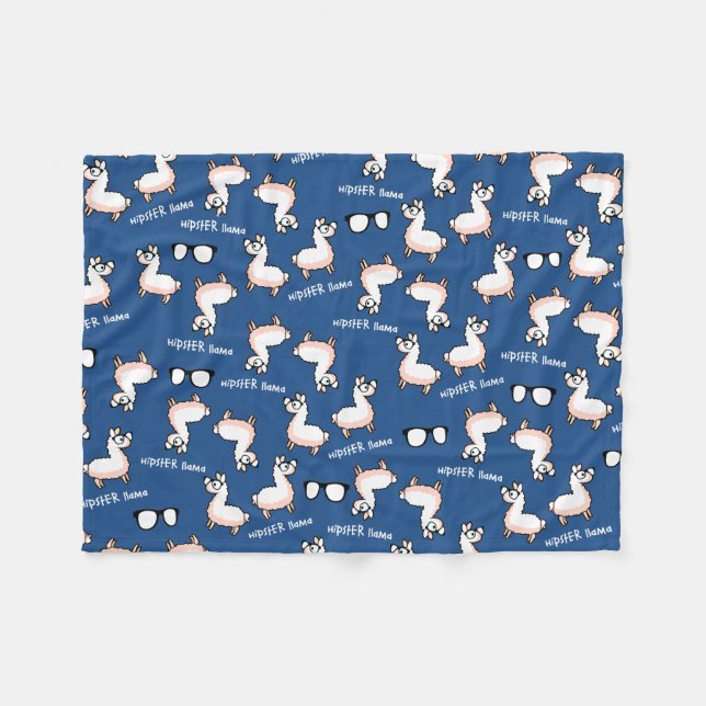 HipsterLlamanoja Fleecefilt (Framsidan (Horisontell))