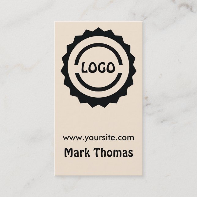 Hipsterlogotypemblem Visitkort (Framsida)