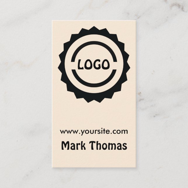 Hipsterlogotypemblem Visitkort (Framsida)