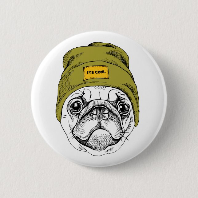 Hipstermops | är det kallt knapp (Framsida)