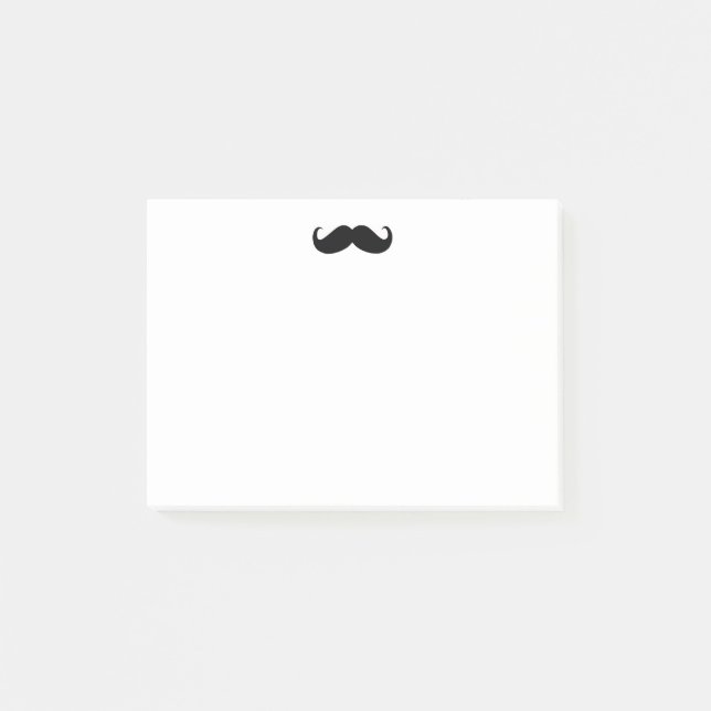 Hipstermustaschen Postar-it® noterar 4x3 Post-it Block (Framsida)