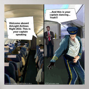 Hipsterpilot Rolig Affisch