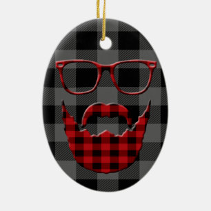 Hipsterplädskägg Julgransprydnad Keramik