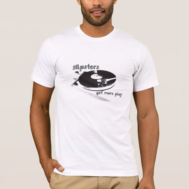 Hipsters får mer lek tee shirt (Framsida)