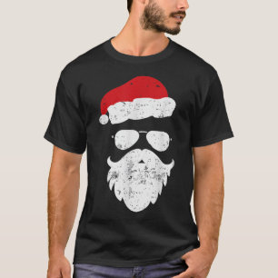 Hipsters Santa Beard Aviator Sunglasses Julafton C T Shirt