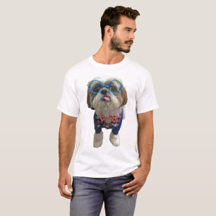 HipsterShih Tzu hund T Shirt