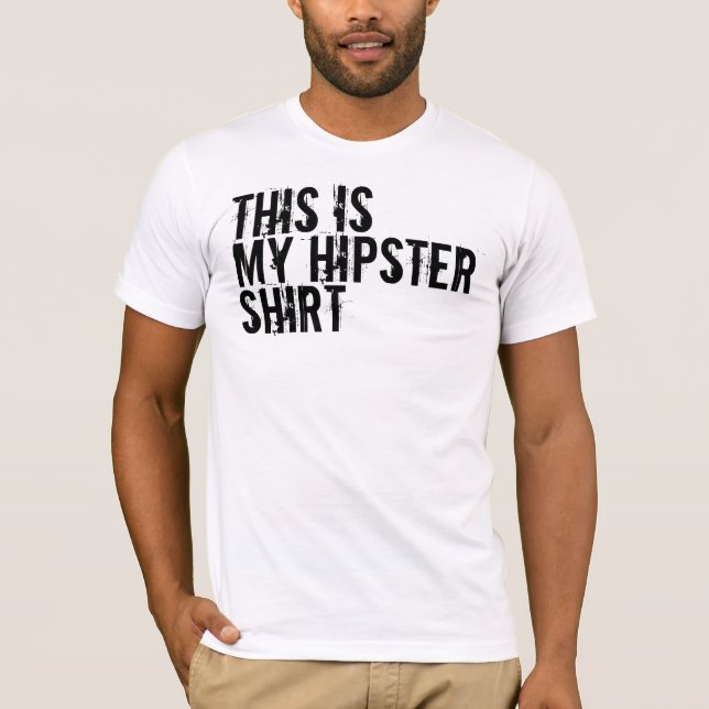 Hipsterskjorta Tee Shirt (Framsida)