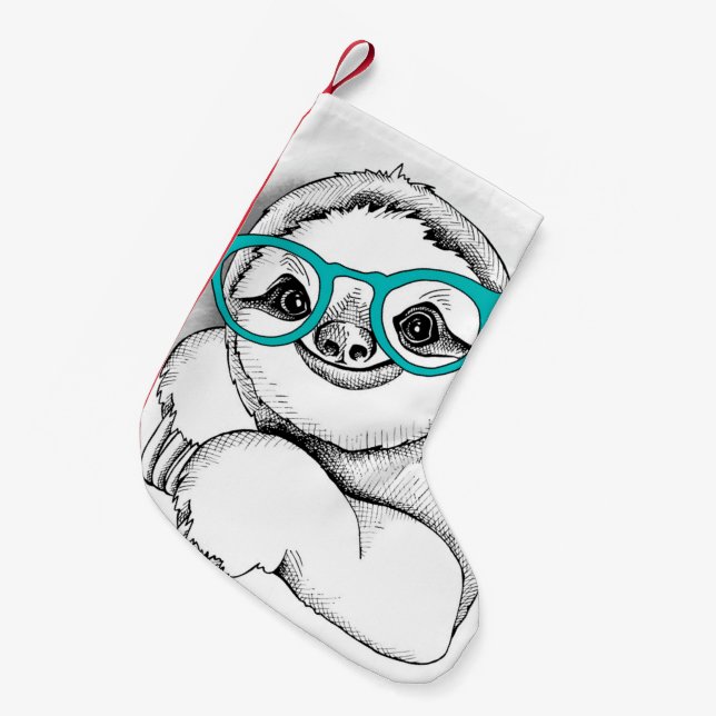 HipsterSloth Liten Julstrumpa (Framsidan (Hängande))