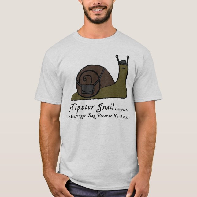 Hipstersnigel - ljus utslagsplats t-shirt (Framsida)