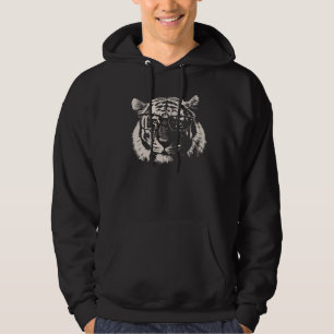 Hipstertiger med exponeringsglas munkjacka