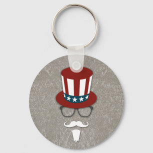 HipsterUncle Sam Nyckelring