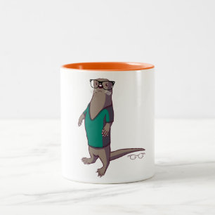 Hipsteruttermugg (utan text) Två-Tonad mugg