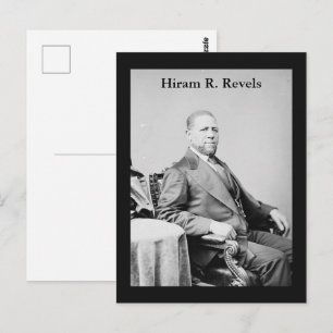 Hiram R. Revels Förste afroamerikanska senator Vykort