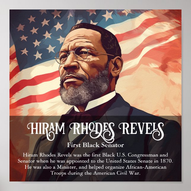 Hiram Rhodes Revels Black History Month Classroom Poster (Framsidan)