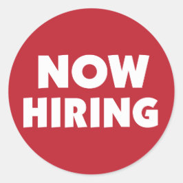 Hiring Runt Klistermärke