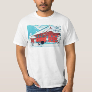 Hiroaki Takahashi Röda Grind i Hongo i Snö T Shirt