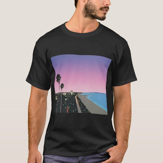 Hiroshi Nagai Art Print Poster Vaporwave Shirt T (Framsida)