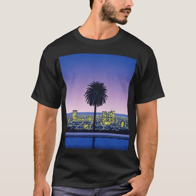 Hiroshi Nagai Art Print Poster Vaporwave Shirt T (Framsida)