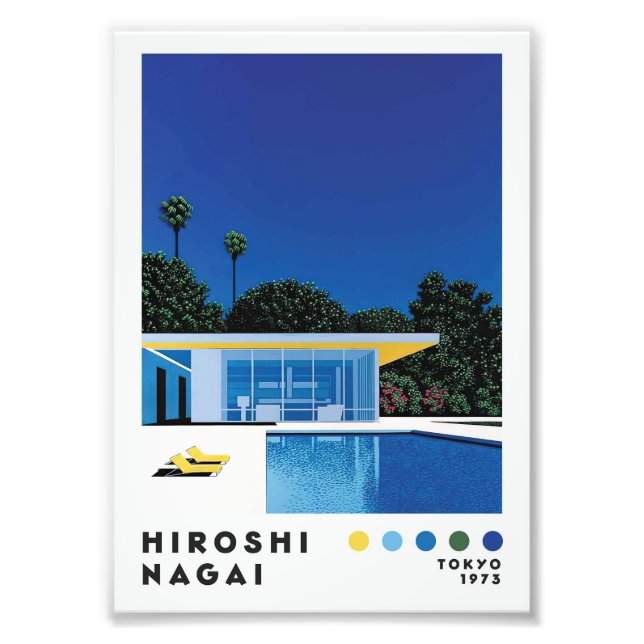 Hiroshi Nagai Style Retro Art Print - Modernist Po Fototryck (Framsidan)