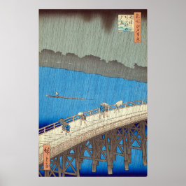 Hiroshige - Ando Downpour at Ohashi Bridge Poster