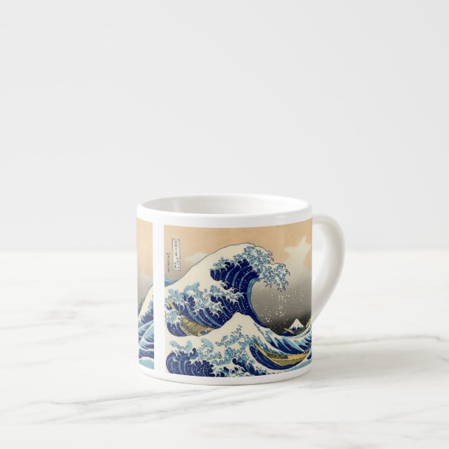 Hiroshige den Underbara vågen av Kanagawa Espressomugg (Framsida höger)