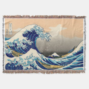 Hiroshige den Underbara vågen av Kanagawa Filt