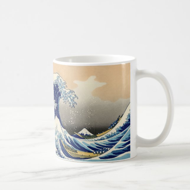 Hiroshige den Underbara vågen av Kanagawa Kaffemugg (Höger)