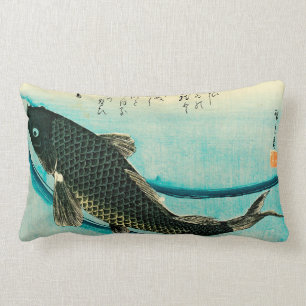 Hiroshige Koi dekorativ kudde