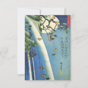 Hiroshige Måne över ett vattenfall Spara Datumet