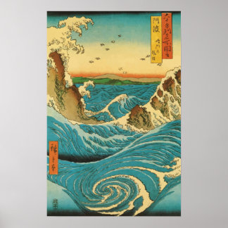 Hiroshige Navaro Rapids Poster
