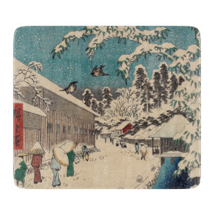 Hiroshige vinterlandskap japan ukiyo-e antikt