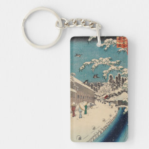 Hiroshige vinterlandskap japan ukiyo-e antikt