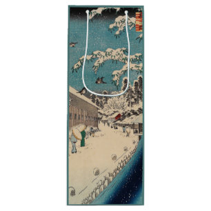 Hiroshige vinterlandskap japan ukiyo-e antikt