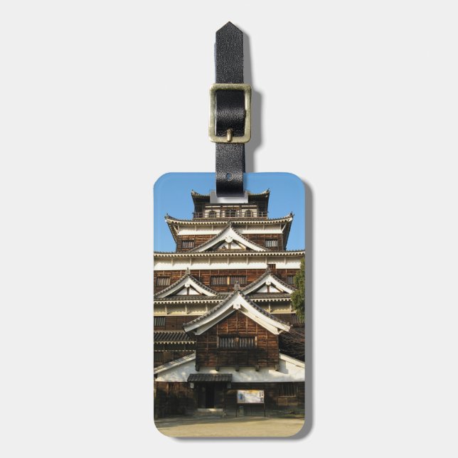 Hiroshima Castle 広 島 城, Hiroshima, Japan Bagagebricka (Vertikal Framsida)