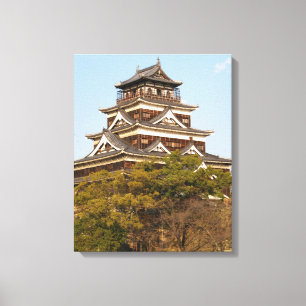 Hiroshima Castle 広 島 城, Hiroshima, Japan Canvastryck