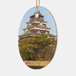 Hiroshima Castle 広 島 城, Hiroshima, Japan Julgransprydnad Keramik