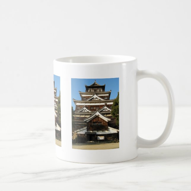 Hiroshima Castle 広 島 城, Hiroshima, Japan Kaffemugg (Höger)