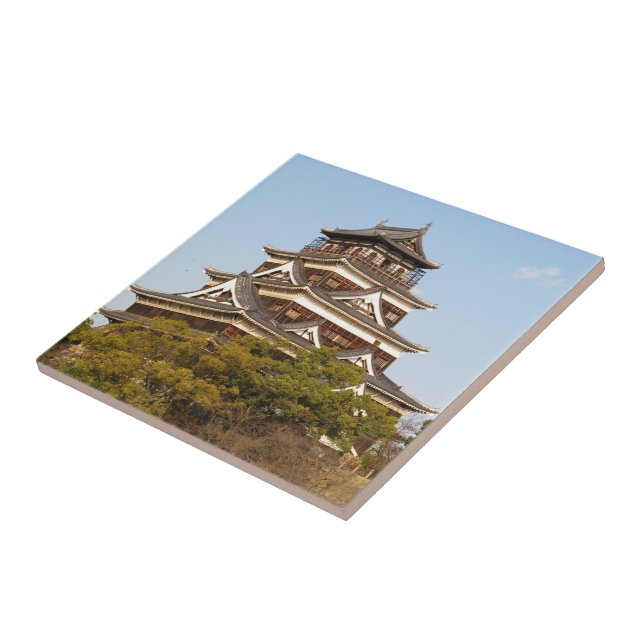 Hiroshima Castle 広 島 城, Hiroshima, Japan Kakelplatta (Sidan)