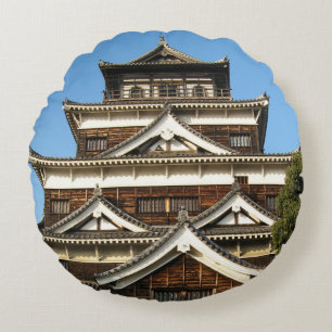 Hiroshima Castle 広 島 城, Hiroshima, Japan Rund Kudde