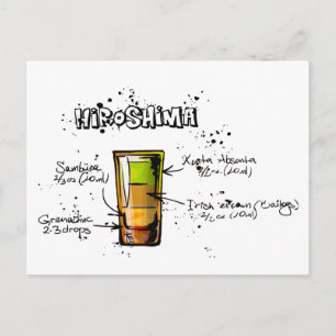 Hiroshima coctailrecept vykort