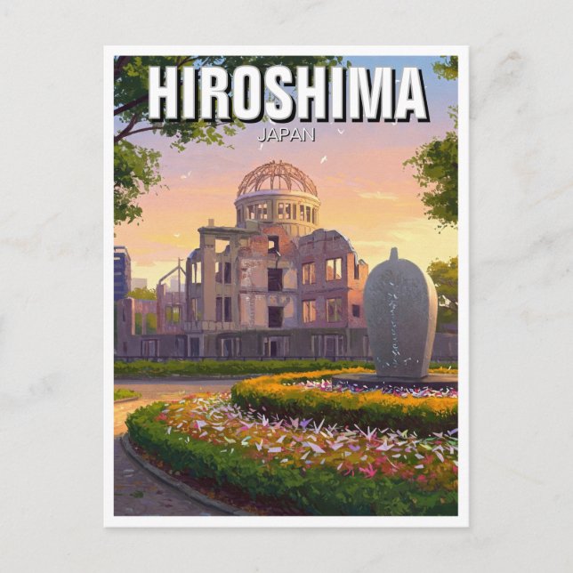 Hiroshima Japan Fredsdomen Resa Vykort (Framsida)