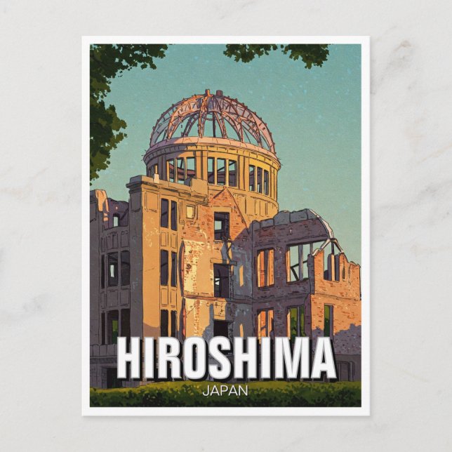 Hiroshima Japan Fredskupolen Resa Vykort (Framsida)