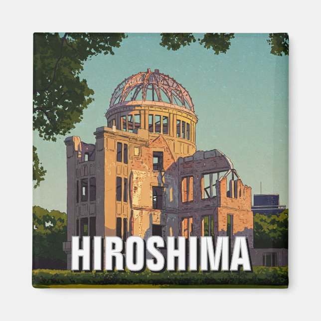 Hiroshima Japan Peace Dome Travel Magnet (Framsidan)