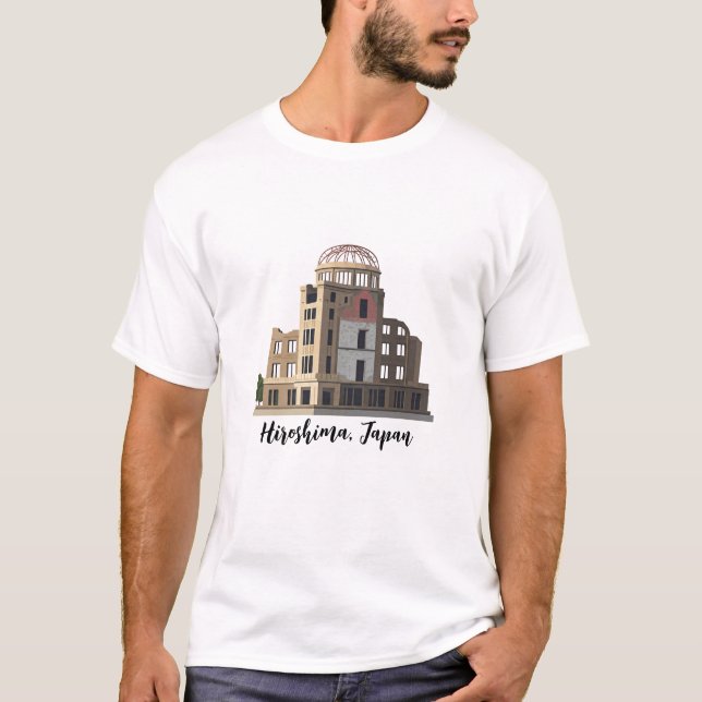 Hiroshima Japan Peace Memorial T Shirt (Framsida)