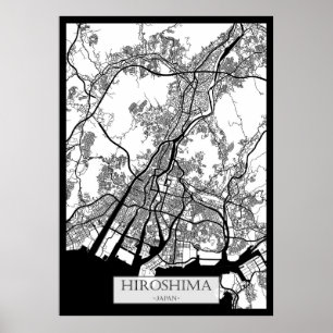 Hiroshima Japan Stadskarta Poster