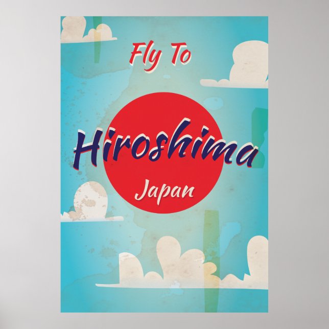 Hiroshima Japan Vintage resor Poster (Framsidan)