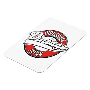 Hiroshima japan vintage stil logo magnet