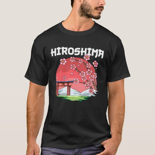 Hiroshima  Kyokujitsuki Sakura Japan T Shirt (Framsida)